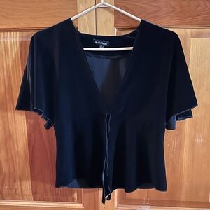 Le Château Y2K Black Velvet Vest